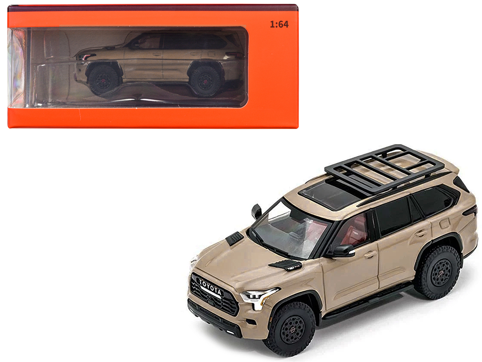 Toyota Sequoia TRD Pro Quicksand Beige with Roofrack 1/64