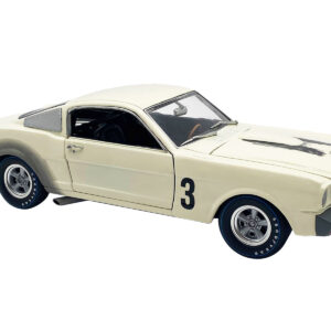 1965 Shelby GT350R Prototype #3 White Limited Edition to 312 pieces Worldwide 1/18 Diecast Model Car by ACME Sports Car Racing Model Cars by Diecast Mania