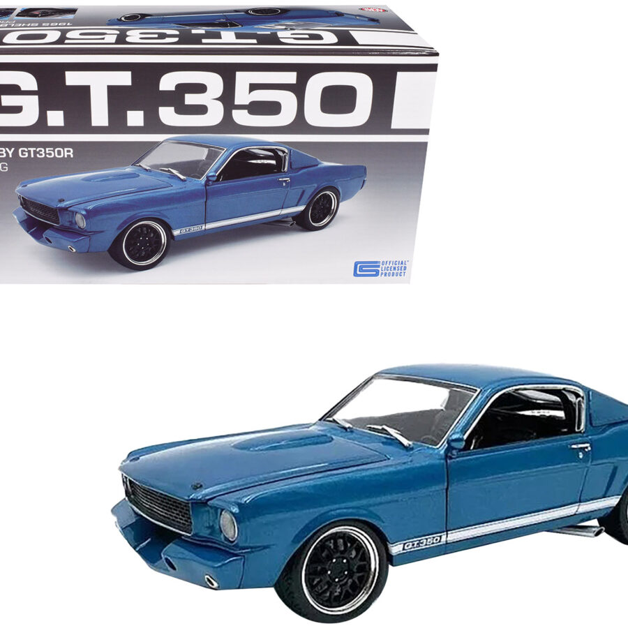 1965 Shelby GT350R Pro Touring Blue Metallic Limited Edition to 372 pieces Worldwide 1/18 Diecast Model Car by ACME Automotive