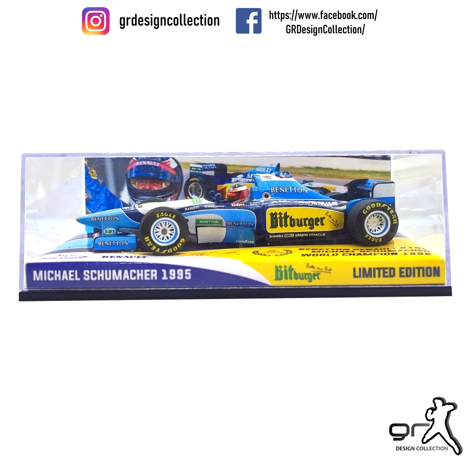 自動車 BBR 1/43BENETTON RENAULT B195 1995 1/43 Benetton Renault B194/B195 Herbert 1995 Showcar B195