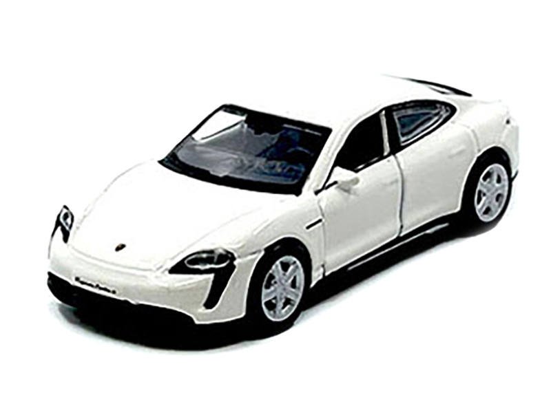 Porsche Taycan Turbo S White "Speed Icons" Series 1/64 Diecast Model Car by Maisto Automotive