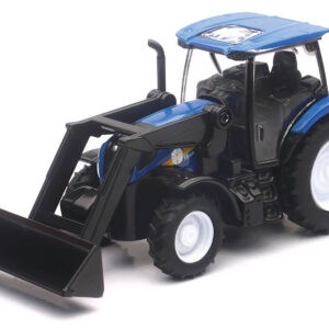 New Holland T6.175 Tractor with Front Loader Blue Diecast Model by New Ray Sports Car Racing Model Cars by Diecast Mania