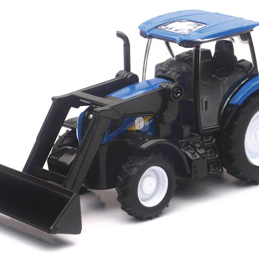 New Holland T6.175 Tractor with Front Loader Blue Diecast Model by New Ray Automotive