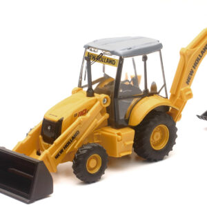 New Holland B110C Backhoe Loader Yellow Diecast Model by New Ray Sports Car Racing Model Cars by Diecast Mania