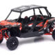Polaris RZR XP 4 Turbo EPS Sport UTV Spectra Orange with Graphics and Black Top 1/18 Diecast Model by New Ray Polaris RZR XP 4 Turbo EPS Sport UTV Spectra Orange with Graphics and Black Top 1/18 Diecast Model by New Ray