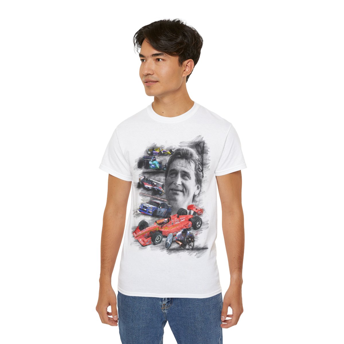 Alessandro Zanardi white unisex Cotton T-Shirt | GPBox