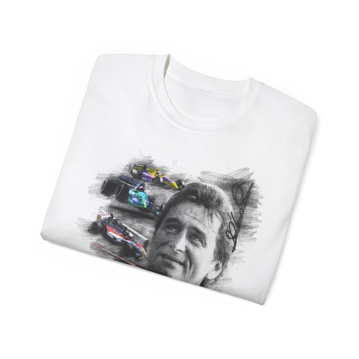 Alessandro Zanardi white unisex Cotton T-Shirt | GPBox