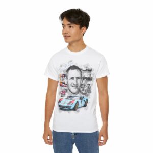 Ken Miles white unisex Cotton T-Shirt | GPBox