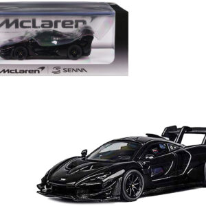 McLaren Senna GTR Black and Carbon 1/64 Diecast Model Car by