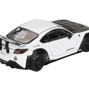Toyota GR86 "LB-Nation - Liberty Walk" White with Carbon Hood Limited Edition 1/64 Diecast Model Car by Mini GT Sports Car Racing Model Cars by Diecast Mania