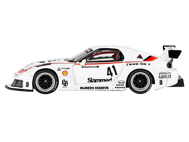 Mazda RX-7 LB-Super Silhouette #41 "Numero Reserve" White Limited Edition 1/64 Diecast Model Car by Mini GT Automotive
