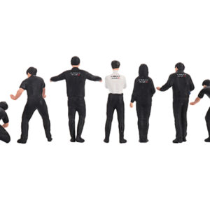 "NISMO Technician Team" 7 Piece Figure Set for 1/64 Scale Models by Mini GT Sports Car Racing Model Cars by Diecast Mania