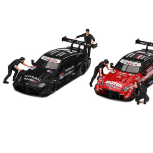 "NISMO Technician Team" 7 Piece Figure Set for 1/64 Scale Models by Mini GT Sports Car Racing Model Cars by Diecast Mania