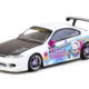 Nissan Silvia (S15) Vertex RHD (Right Hand Drive) "Hello Kitty Drift Car" White with Carbon Hood and Graphics "Global64" Series 1/64 Diecast Model by Tarmac Works Nissan Silvia (S15) Vertex RHD (Right Hand Drive) "Hello Kitty Drift Car" White with Carbon Hood and Graphics "Global64" Series 1/64 Diecast Model by Tarmac Works