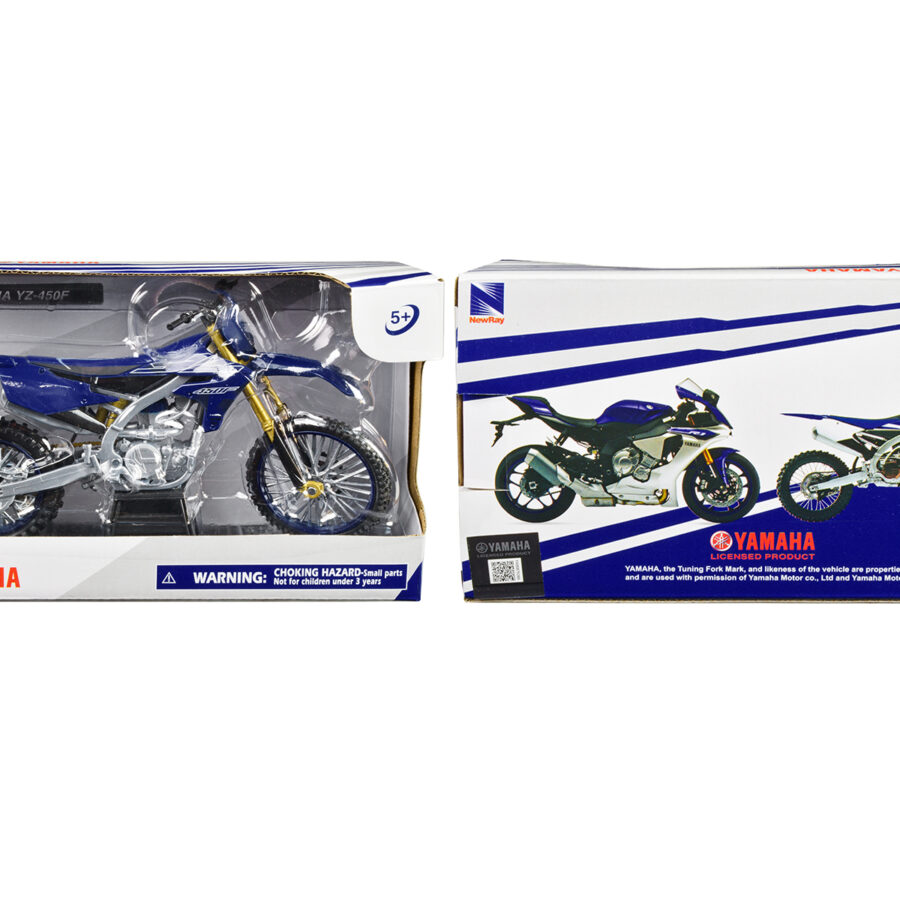 Yamaha YZ-450F Motorcycle Blue 1/12 Diecast Model by New Ray Automotive