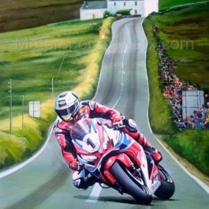 John McGuinness 23rd Isle of Man TT Victory Limited Edition Print by Jeff Rush from the MotoGP Art store collection.