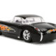 1957 Chevrolet Corvette Black with Flame Graphics and White Interior "Bigtime Muscle" Series 1/24 Diecast Model Car by Jada 1957 Chevrolet Corvette Black with Flame Graphics and White Interior "Bigtime Muscle" Series 1/24 Diecast Model Car by Jada