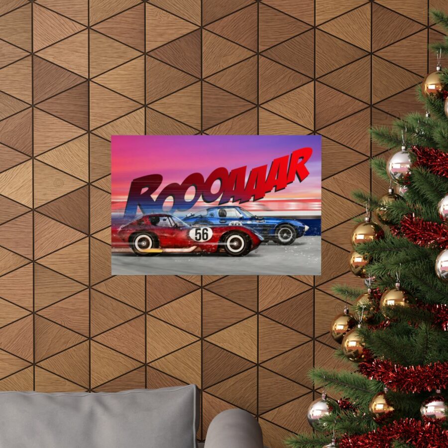 Racing Duel, Corvette Stingray Grand Sport vs Chevrolet Cheetah, Poster WEC & Le Mans Memorabilia