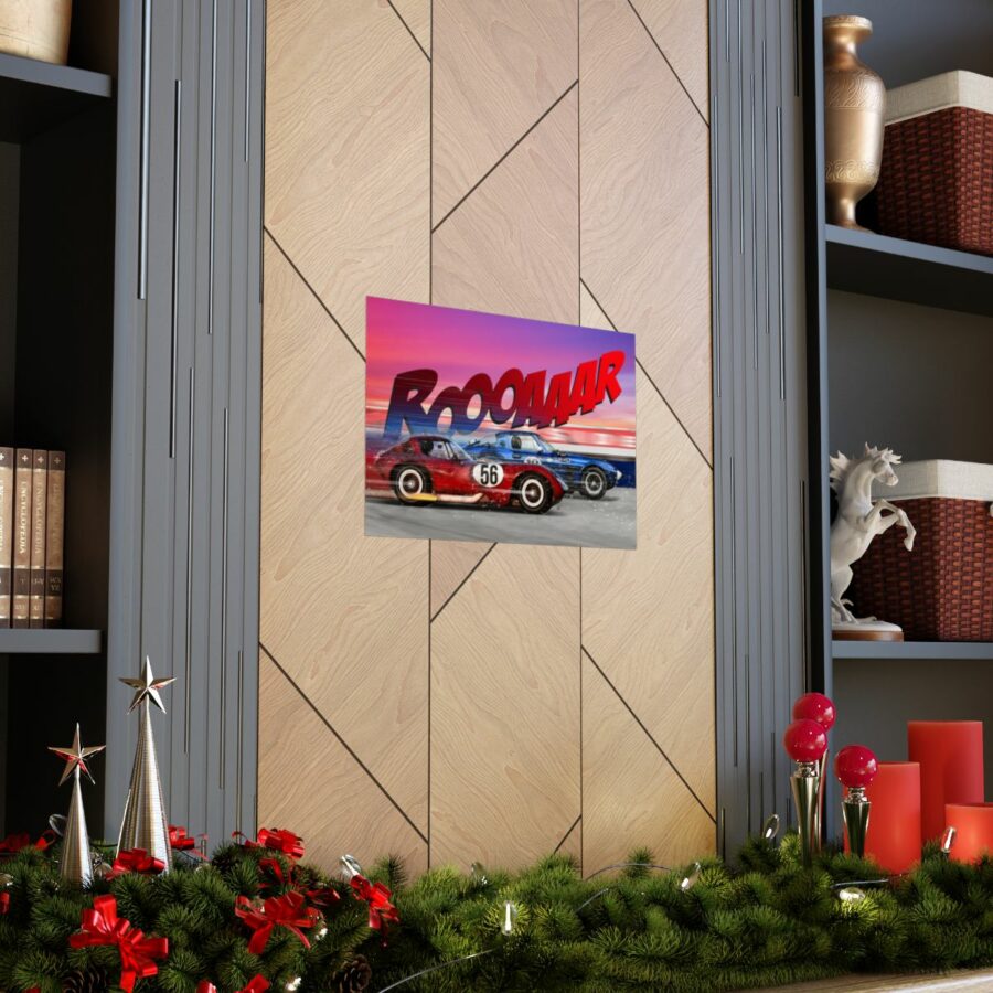 Racing Duel, Corvette Stingray Grand Sport vs Chevrolet Cheetah, Poster WEC & Le Mans Memorabilia