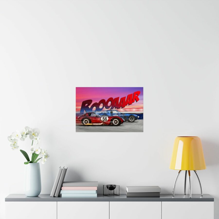 Racing Duel, Corvette Stingray Grand Sport vs Chevrolet Cheetah, Poster WEC & Le Mans Memorabilia