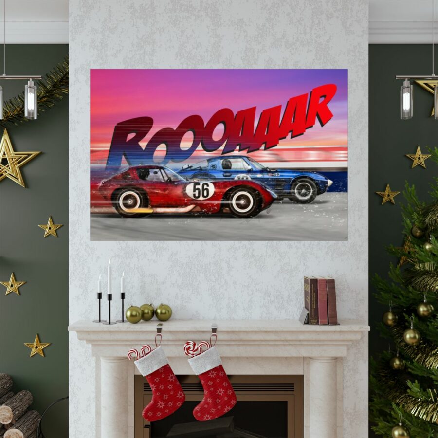 Racing Duel, Corvette Stingray Grand Sport vs Chevrolet Cheetah, Poster WEC & Le Mans Memorabilia