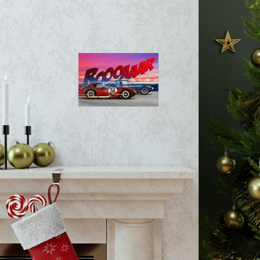 Racing Duel, Corvette Stingray Grand Sport vs Chevrolet Cheetah, Poster WEC & Le Mans Memorabilia