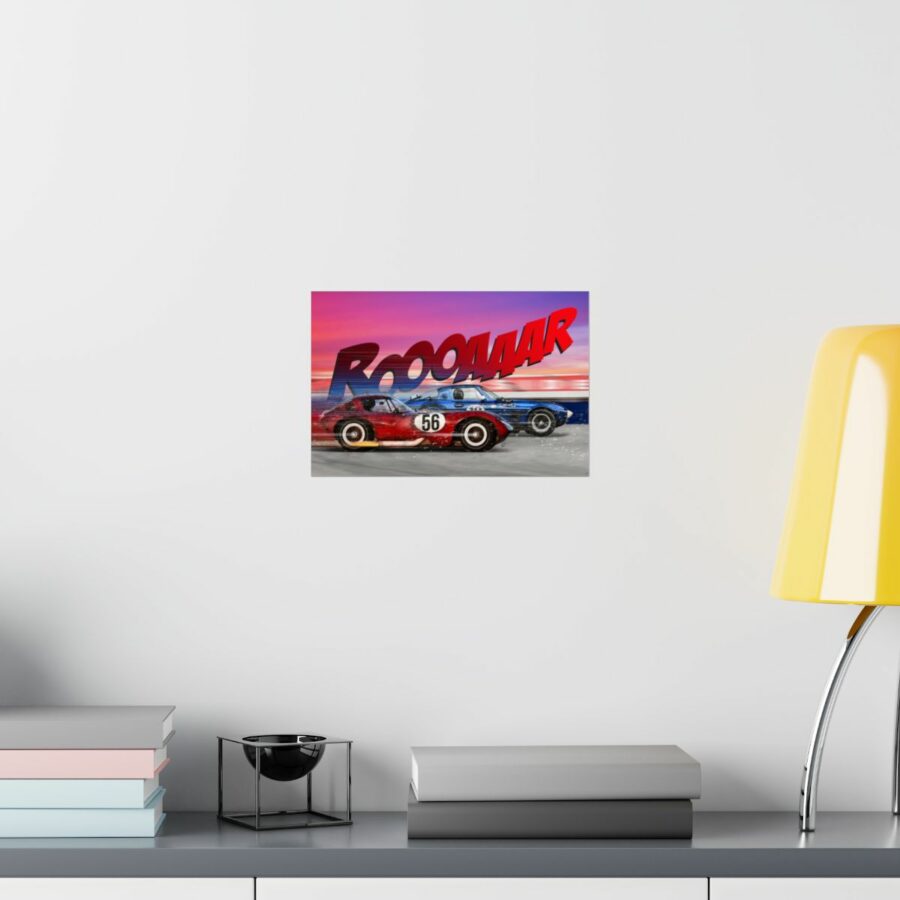 Racing Duel, Corvette Stingray Grand Sport vs Chevrolet Cheetah, Poster WEC & Le Mans Memorabilia