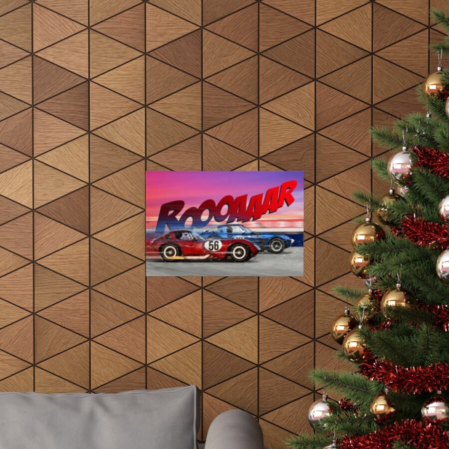 Racing Duel, Corvette Stingray Grand Sport vs Chevrolet Cheetah, Poster WEC & Le Mans Memorabilia
