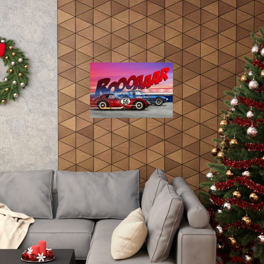 Racing Duel, Corvette Stingray Grand Sport vs Chevrolet Cheetah, Poster WEC & Le Mans Memorabilia