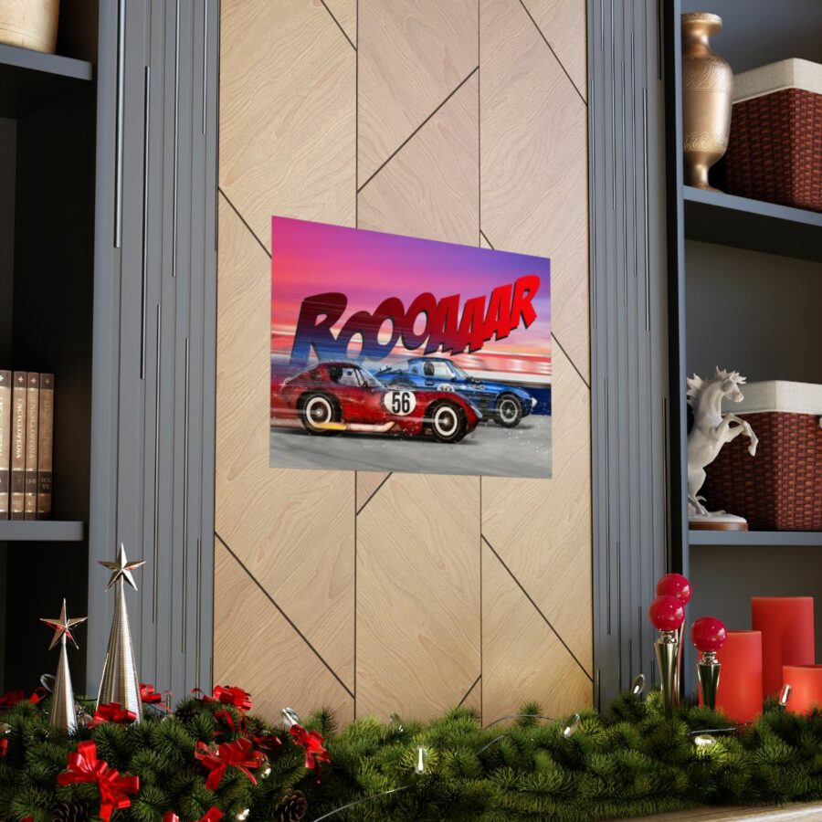 Racing Duel, Corvette Stingray Grand Sport vs Chevrolet Cheetah, Poster WEC & Le Mans Memorabilia
