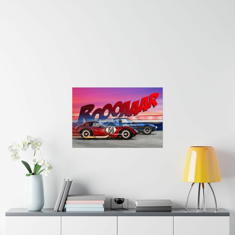 Racing Duel, Corvette Stingray Grand Sport vs Chevrolet Cheetah, Poster WEC & Le Mans Memorabilia