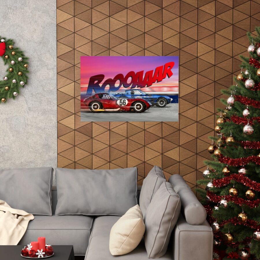 Racing Duel, Corvette Stingray Grand Sport vs Chevrolet Cheetah, Poster WEC & Le Mans Memorabilia
