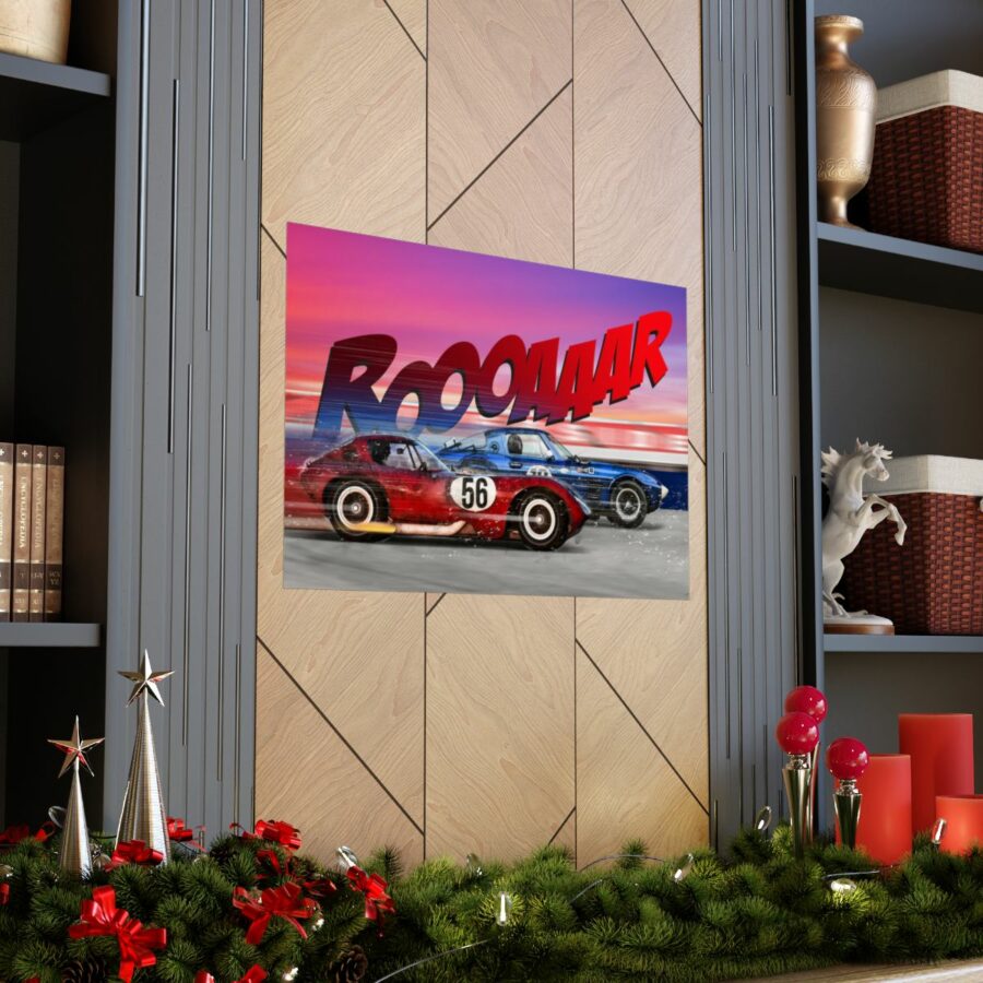 Racing Duel, Corvette Stingray Grand Sport vs Chevrolet Cheetah, Poster WEC & Le Mans Memorabilia