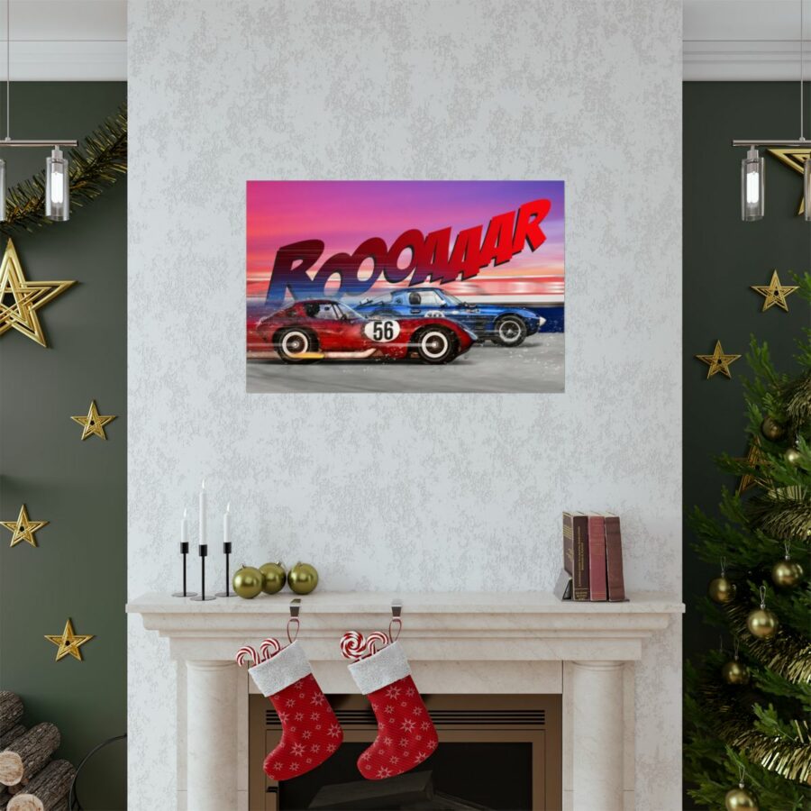Racing Duel, Corvette Stingray Grand Sport vs Chevrolet Cheetah, Poster WEC & Le Mans Memorabilia