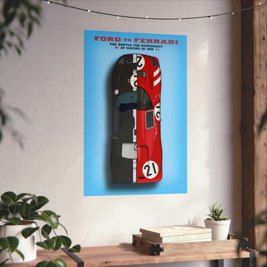 Ford vs Ferrari, The battle for supremacy at Le Mans 1966, Poster Ford