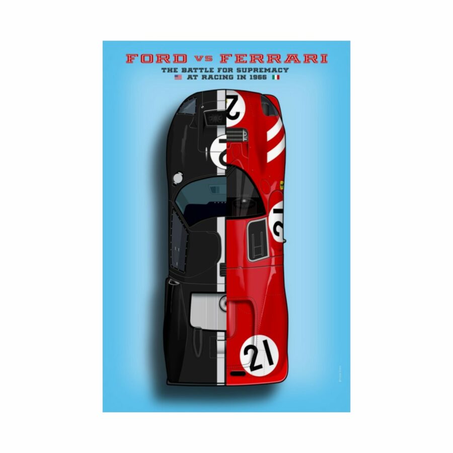 Ford vs Ferrari, The battle for supremacy at Le Mans 1966, Poster Ford