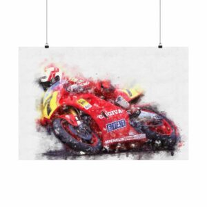 Eddie Lawson MotoGP, Poster MotoGP Art by Raceman