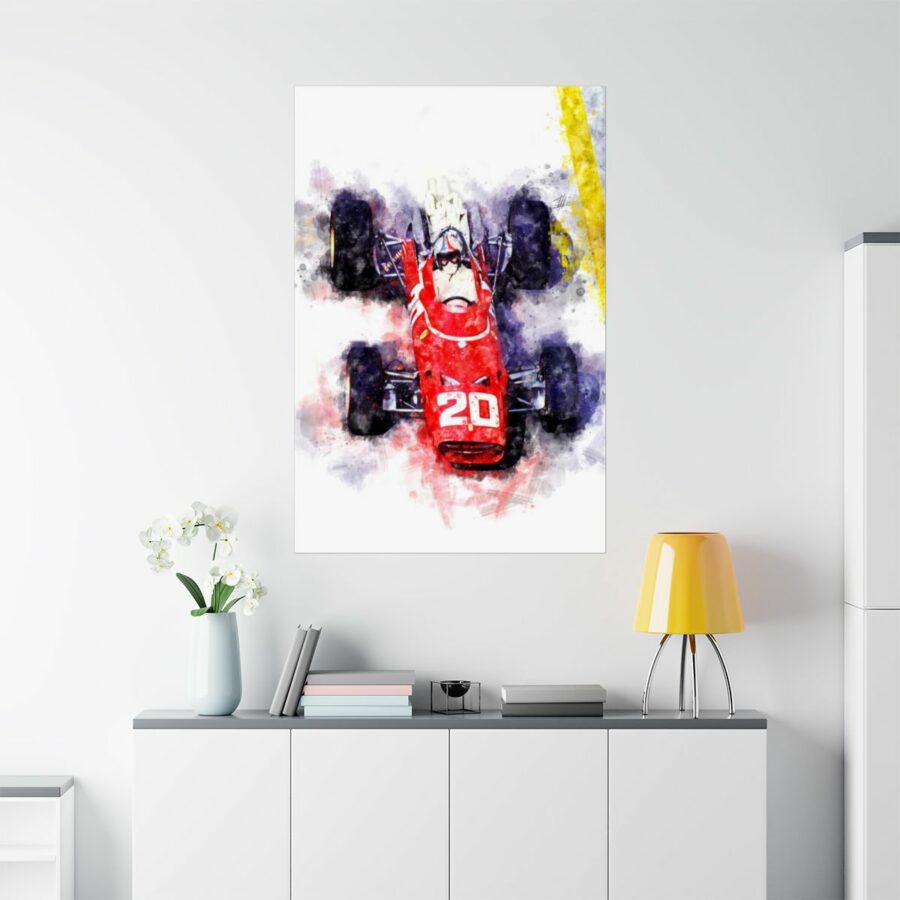 Chris Amon 1967 Formula One, Poster F1 Art