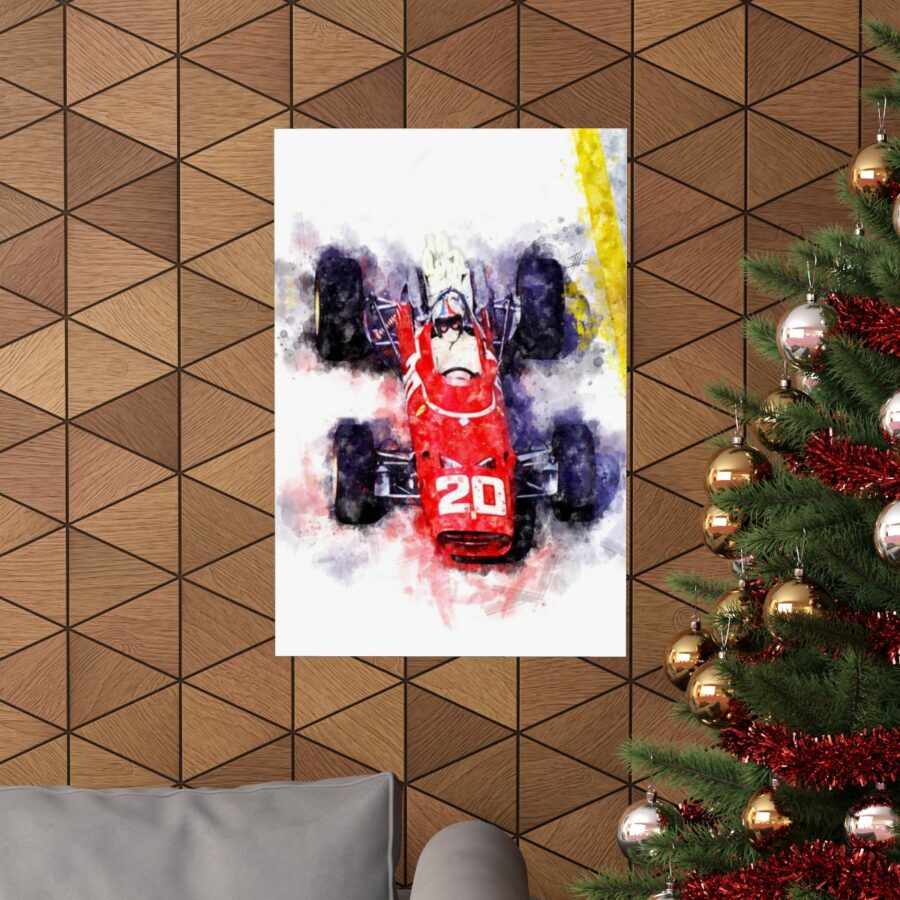 Chris Amon 1967 Formula One, Poster F1 Art