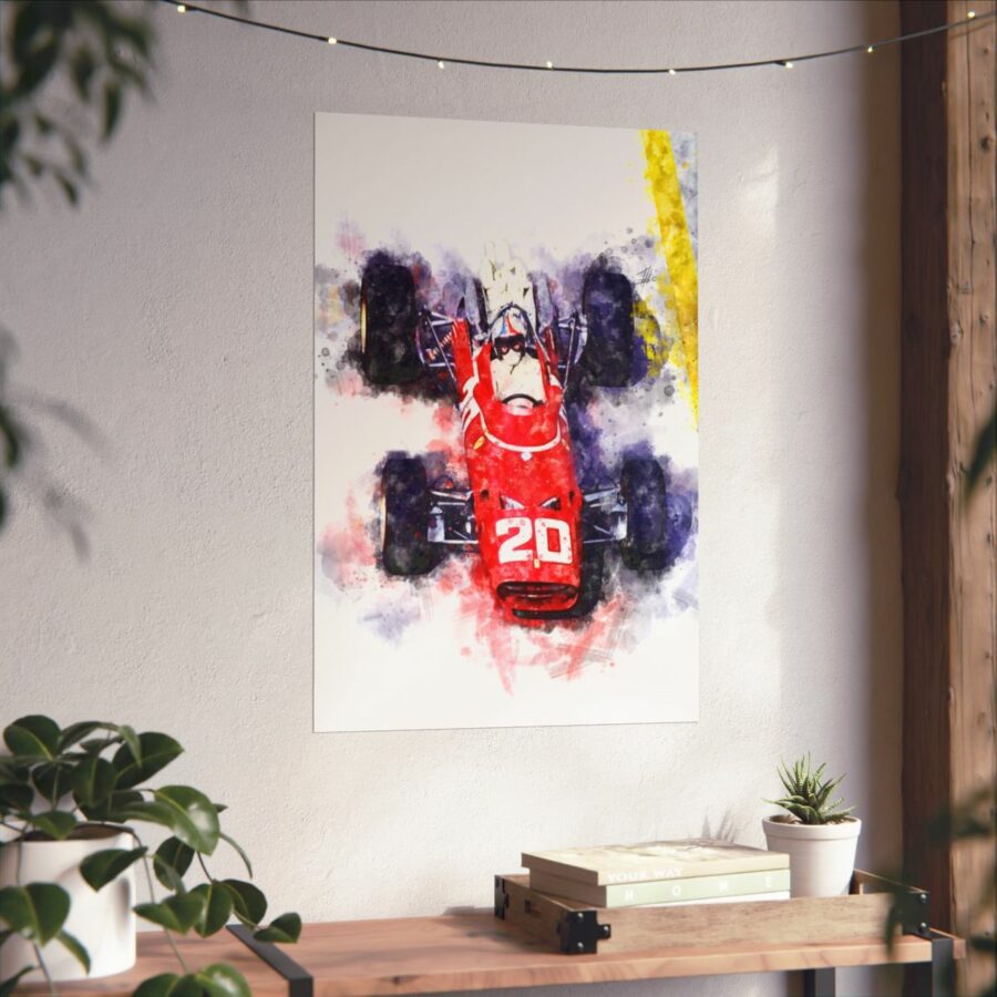 Chris Amon 1967 Formula One, Poster F1 Art