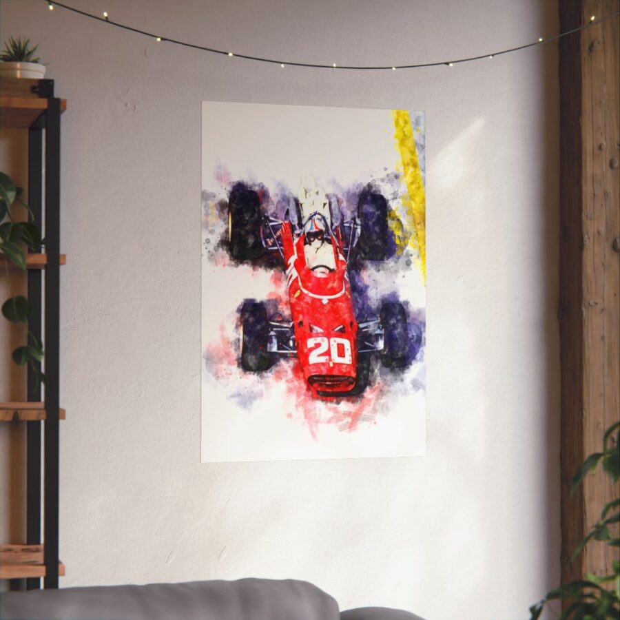 Chris Amon 1967 Formula One, Poster F1 Art