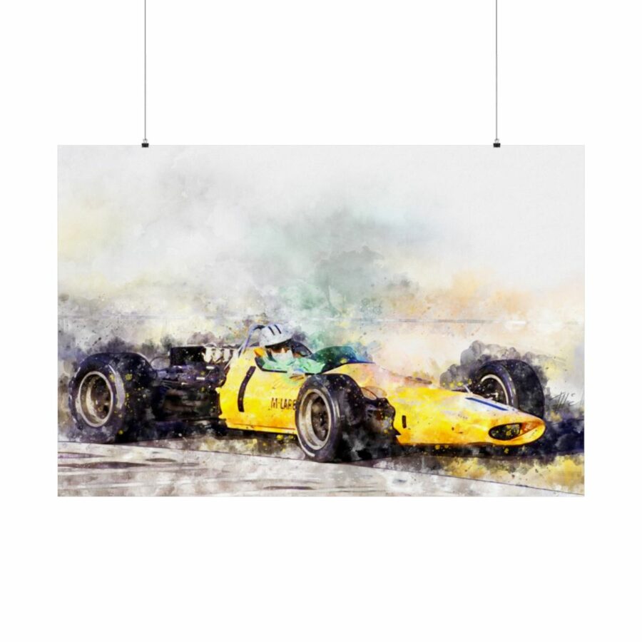 Denny Hulme, McLaren 1968 Formula One, Poster F1 Art