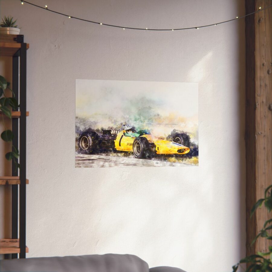 Denny Hulme, McLaren 1968 Formula One, Poster F1 Art