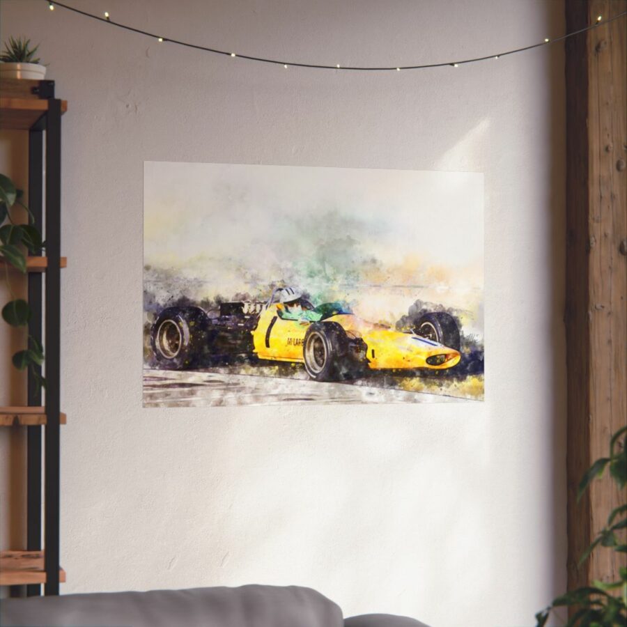 Denny Hulme, McLaren 1968 Formula One, Poster F1 Art