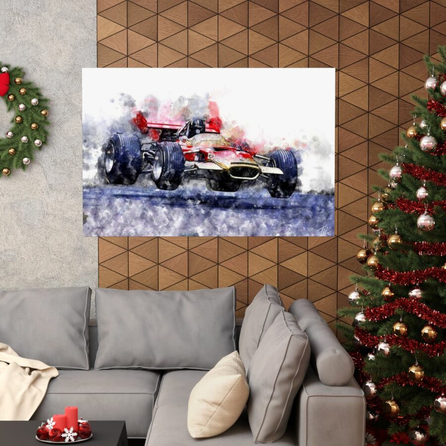 Graham Hill, jump, Formula One, Poster F1 Art