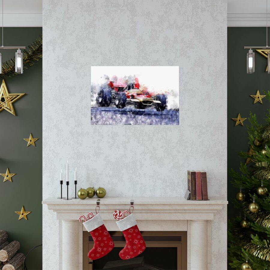 Graham Hill, jump, Formula One, Poster F1 Art