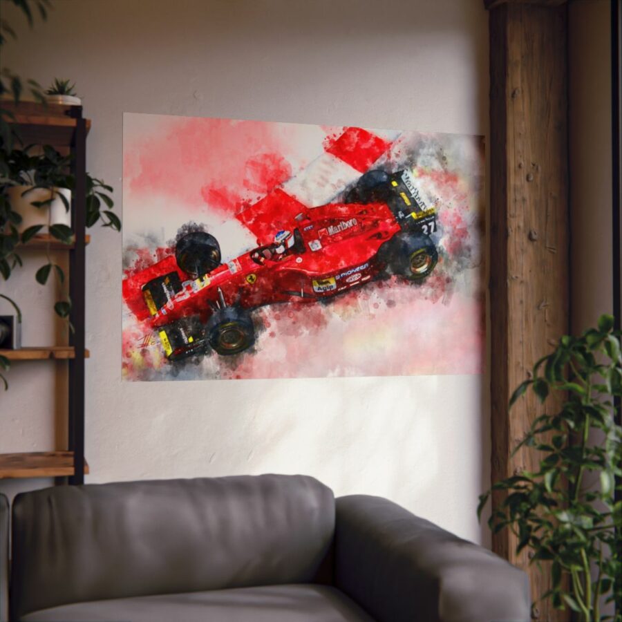 Jean Alesi, Ferrari, Formula One, Poster F1 Art