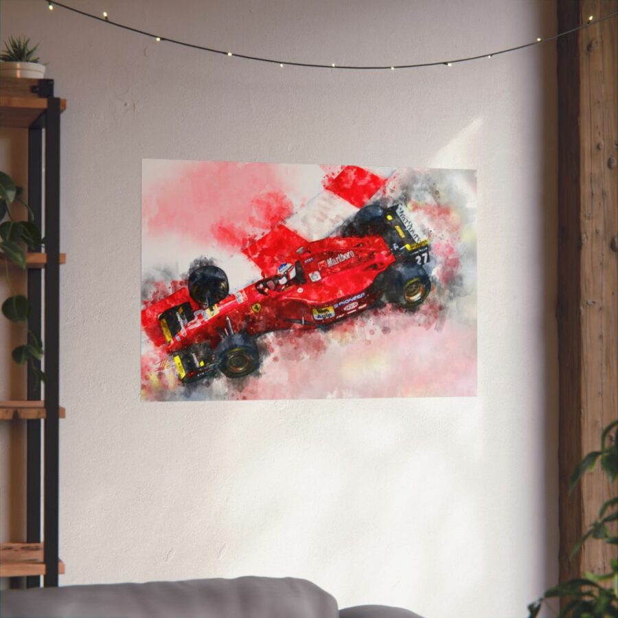 Jean Alesi, Ferrari, Formula One, Poster F1 Art