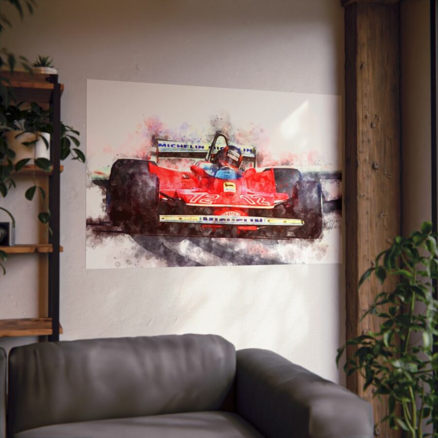 Gilles Villeneuve, Formula One, Poster F1 Art