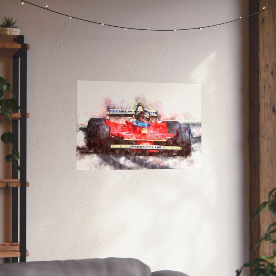 Gilles Villeneuve, Formula One, Poster F1 Art